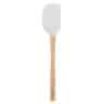 Tovolo Flex-Core Wood Handled Silicone Spatula Non-Stick, Heat-Resistant, BPA-Free, Dishwasher-Safe with Removable Angled Head.