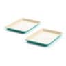 GreenLife Healthy Ceramic Nonstick, 13" x 9" Quarter Cookie Sheet Baking Pan Set Turquoise.