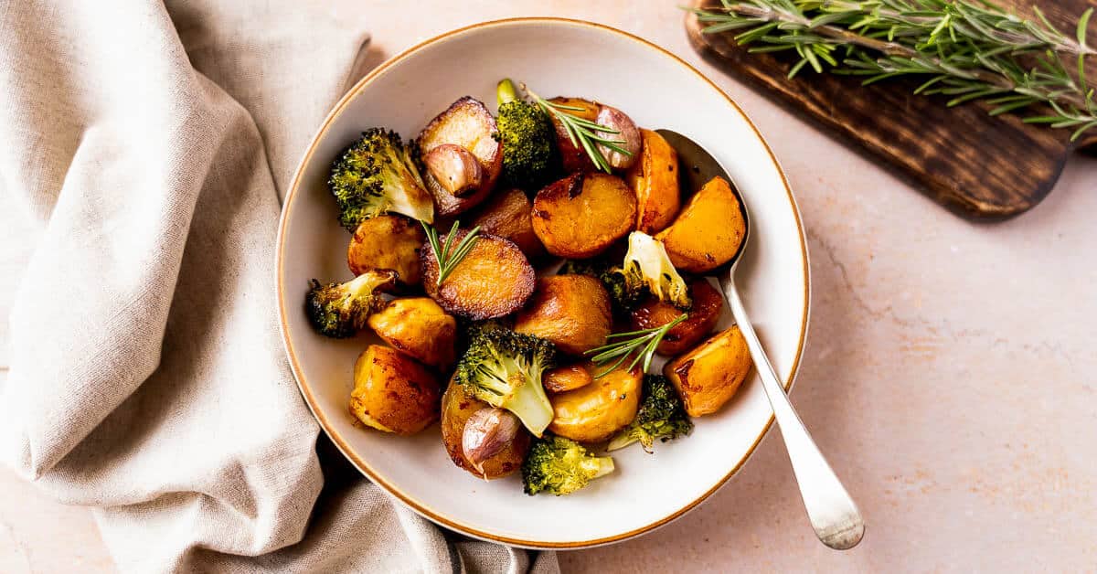 Roasted Garlic and Rosemary Potatoes with Marmite