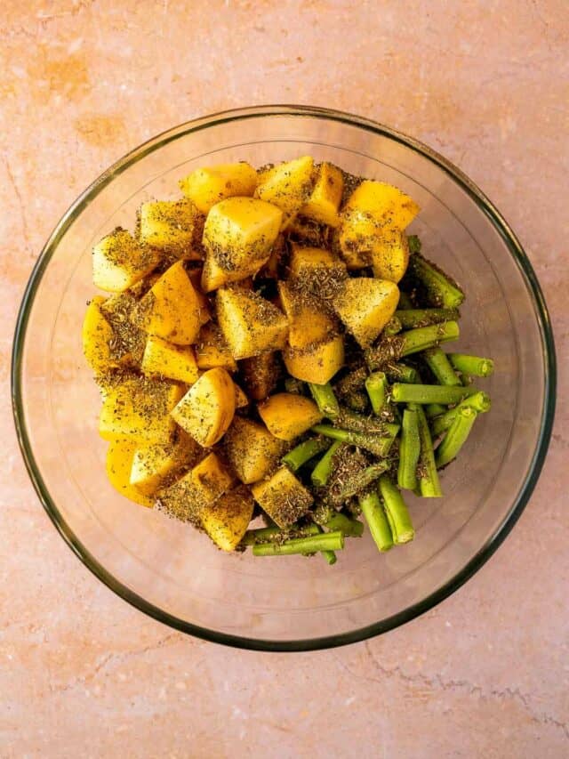 Green Beans Potatoes and Sausage Casserole