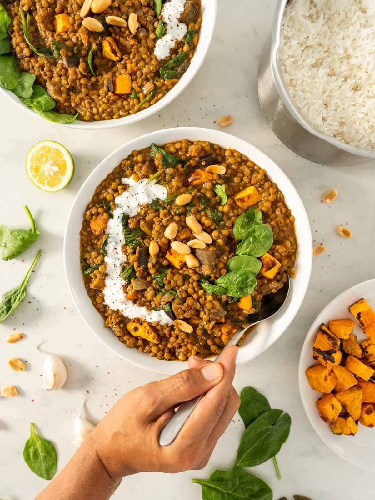 vegan lentil curry without coconut milk.