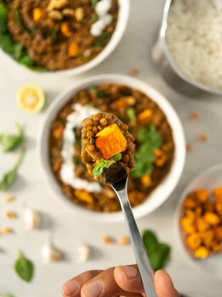 Easy Vegan Lentil Curry without Coconut Milk