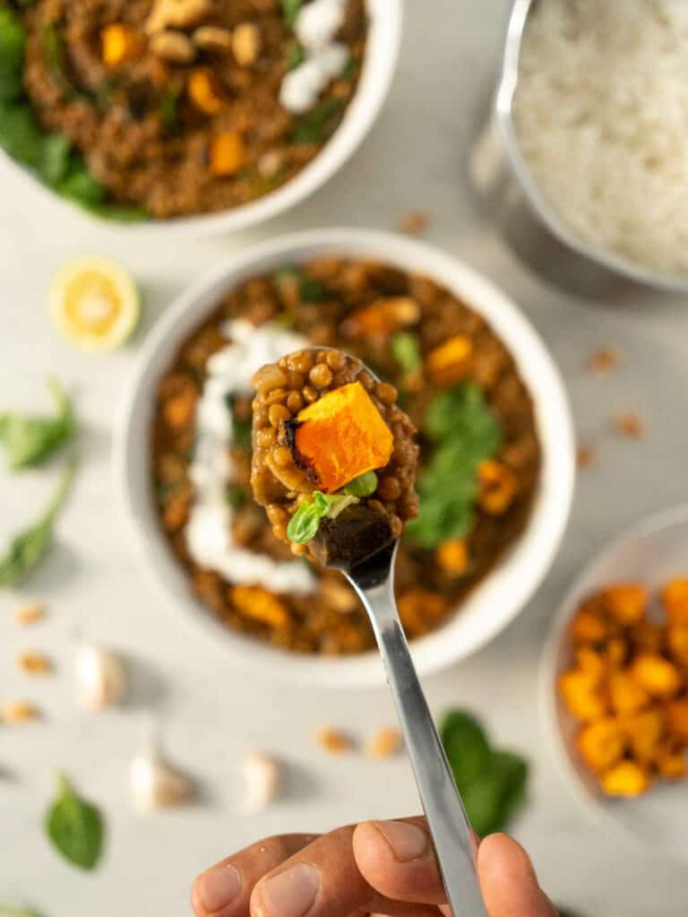Easy Vegan Lentil Curry without Coconut Milk