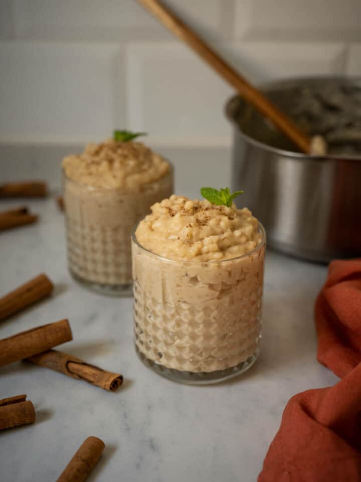 3Ingredient Vegan Rice Pudding with Oat Milk (Dairy Free + GF)