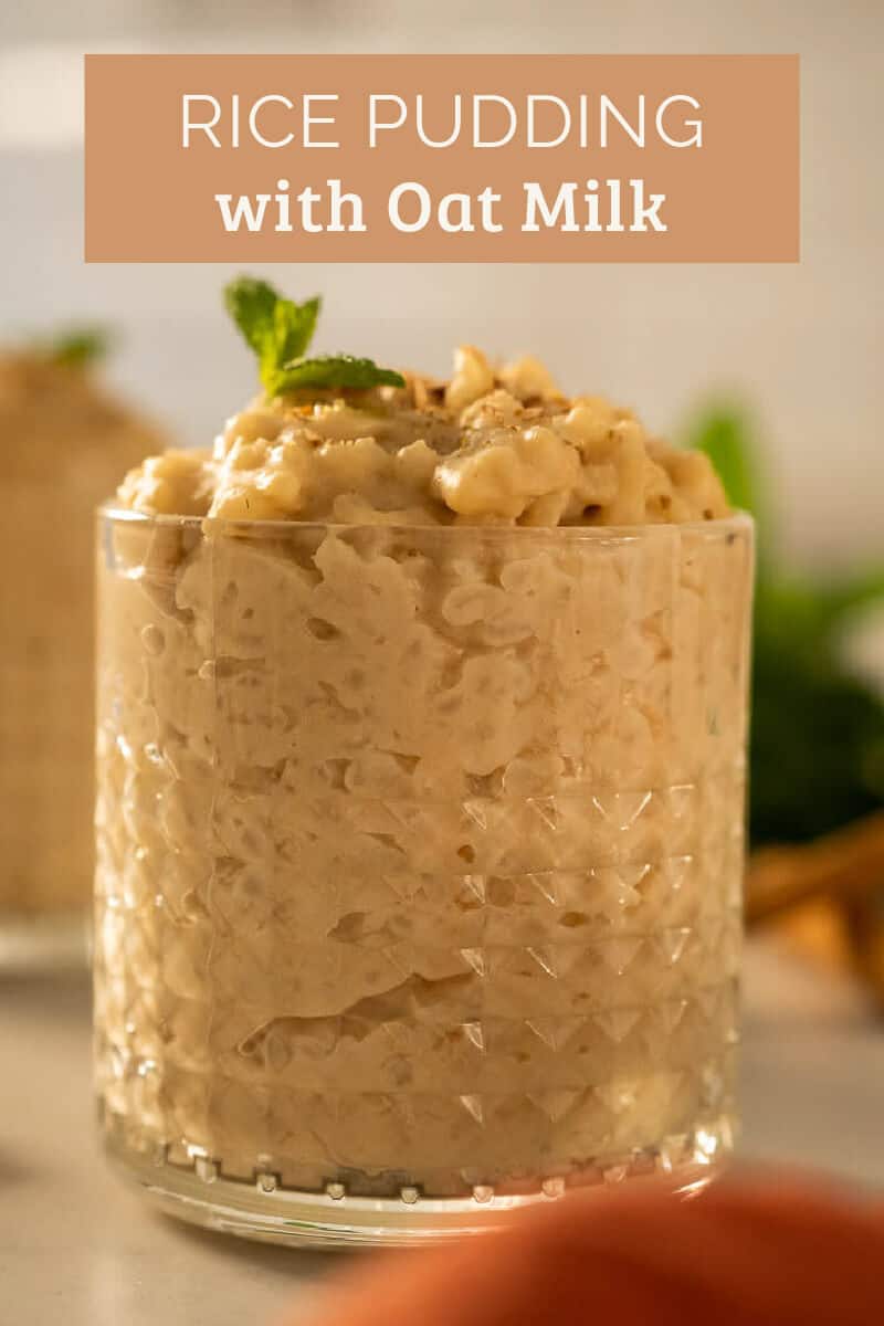 3Ingredient Vegan Rice Pudding with Oat Milk (Dairy Free + GF)