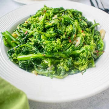 Rapini Broccolini Rabe with garlic.