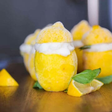 Italian lemon sorbet.