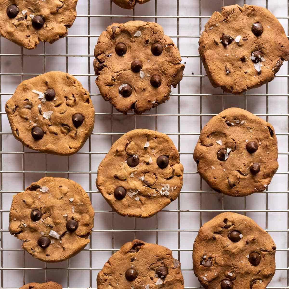 vegan protein cookies recipe featured.