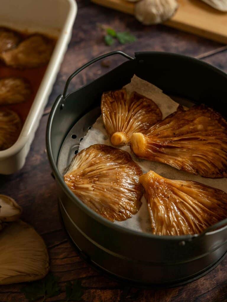 Easy Air Fryer Oyster Mushrooms Recipe (Vegan)