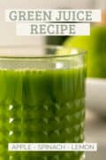 Hydrating Spinach and Green Mean apple juice pin.