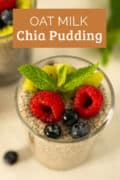 3 ingredient oat milk chia pudding pin.