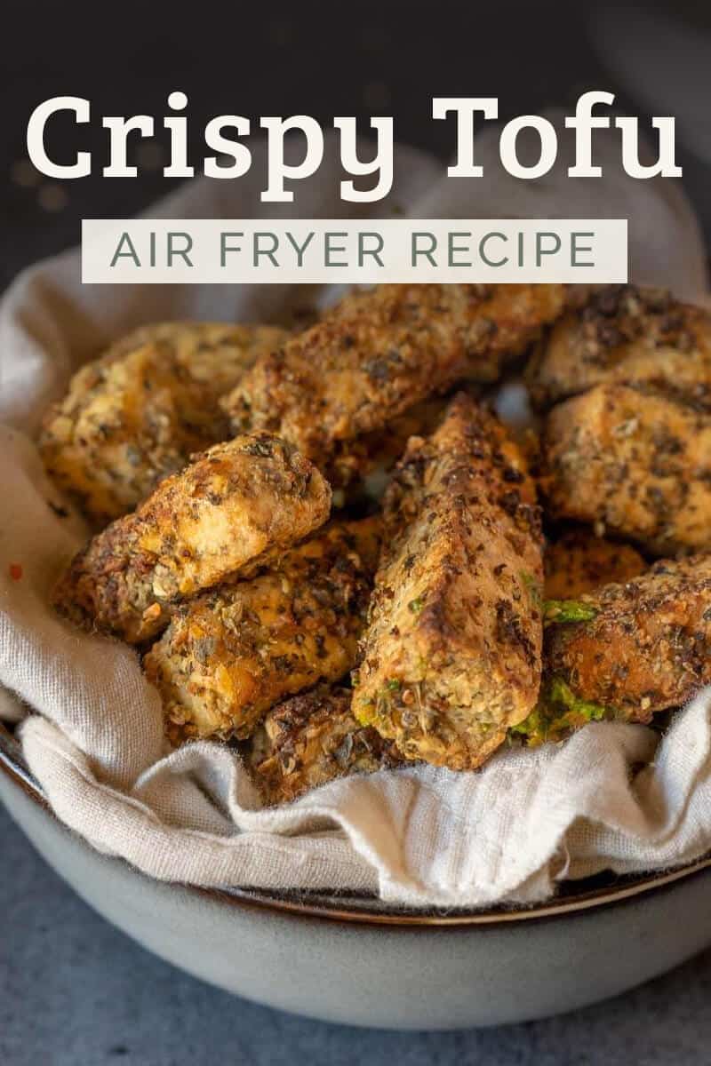 Crispy Air Fryer Tofu Nuggets with Mediterranean Marinade