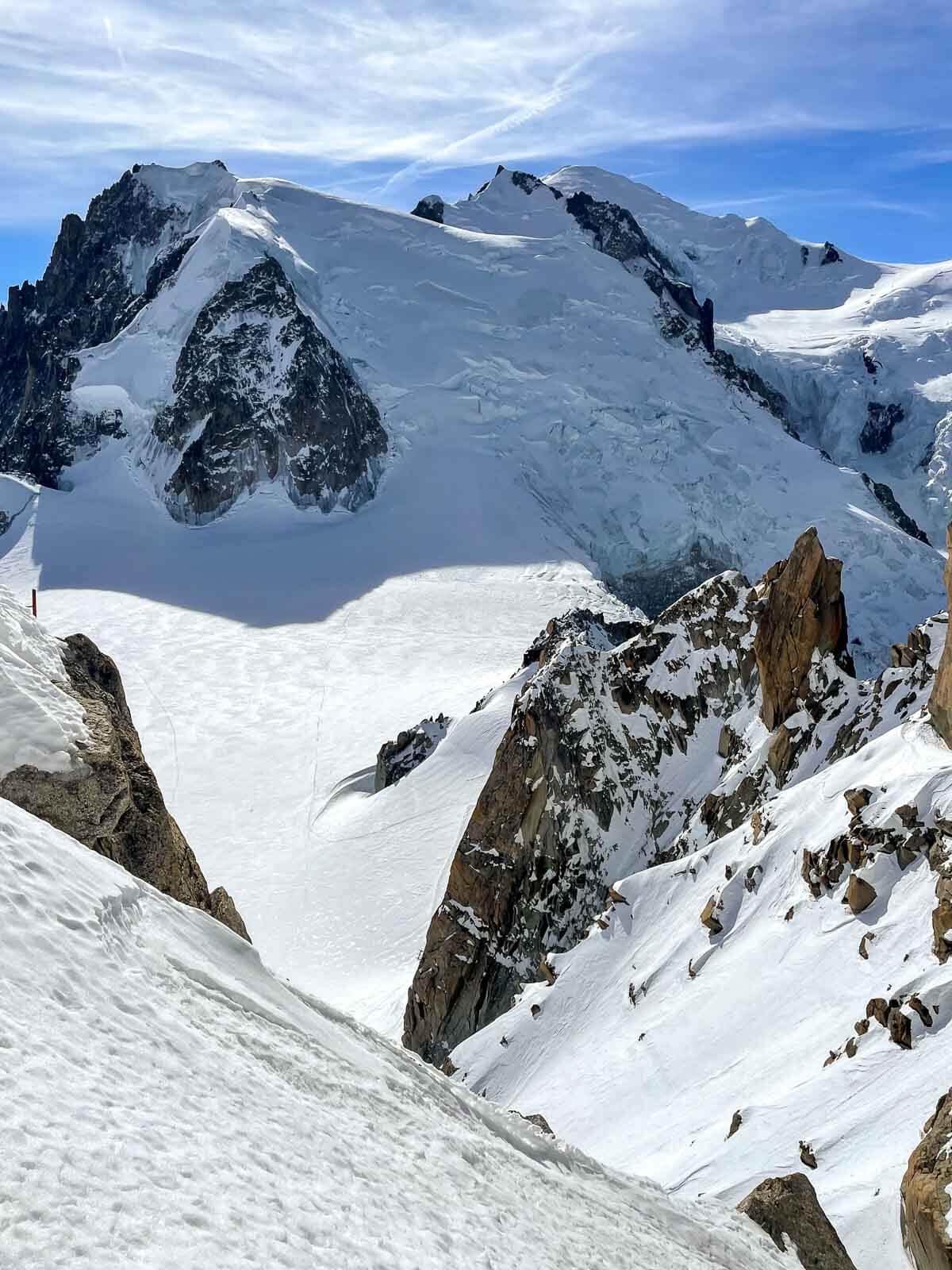view from Aiguille du Midi in Chamonix.