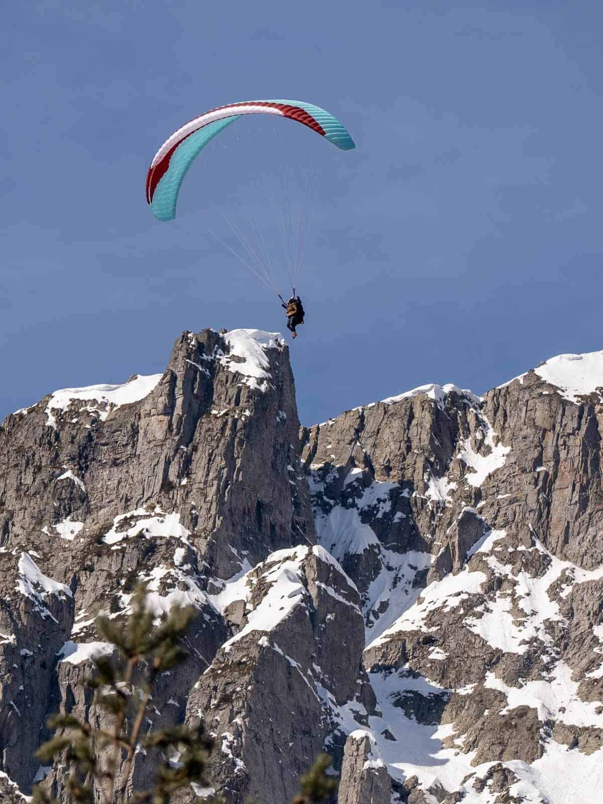 paragliding in Chamonix.