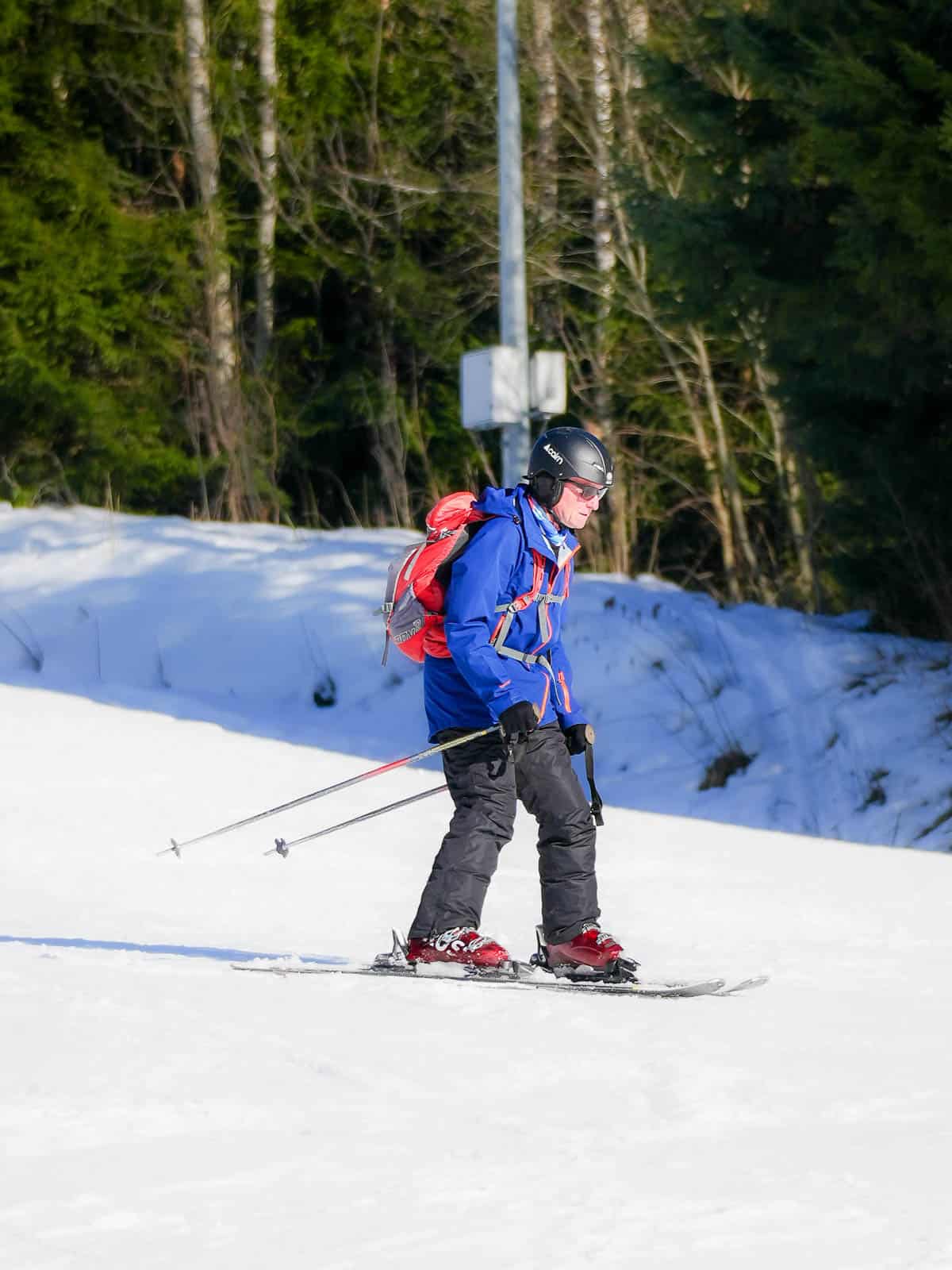 man skiing in Chamonix.
