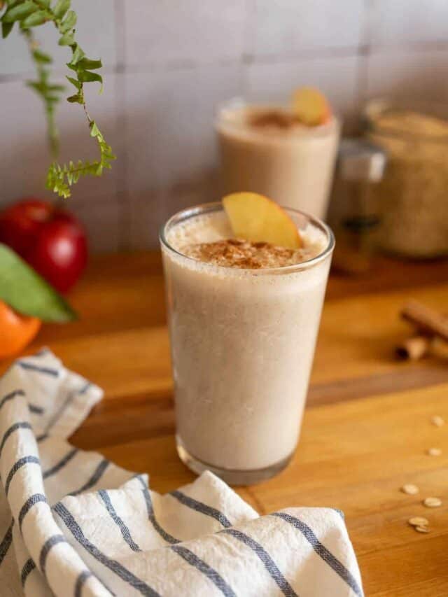 Cinnamon Apple Smoothie Recipe (Low-Calorie Protein Shake)