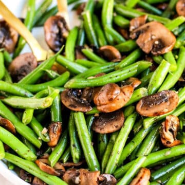 Sautéed Green Beans with Mushrooms