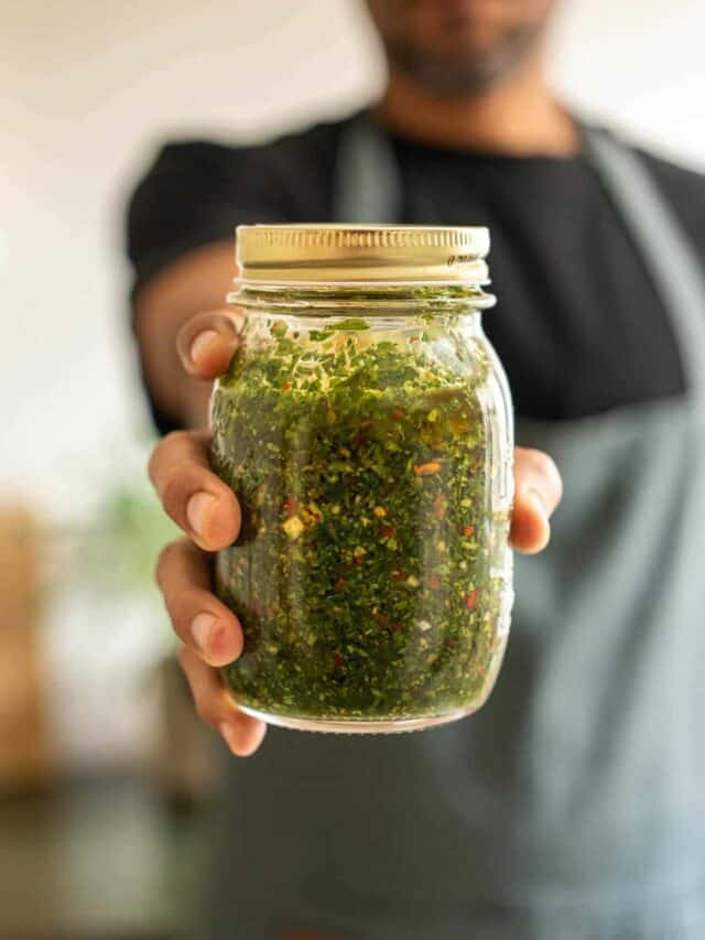 Carrot Top Chimichurri Sauce Recipe (No Greens Waste)