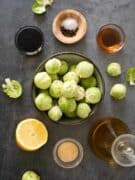 Easy Roasted Balsamic Lemon Marinated Brussels Sprouts