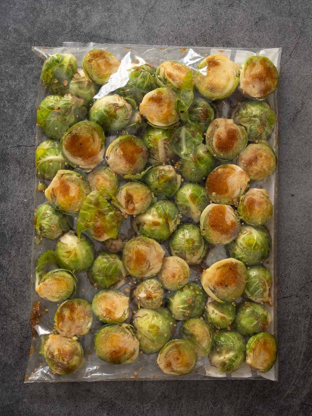 let the Brussels sprouts marinate overnight.