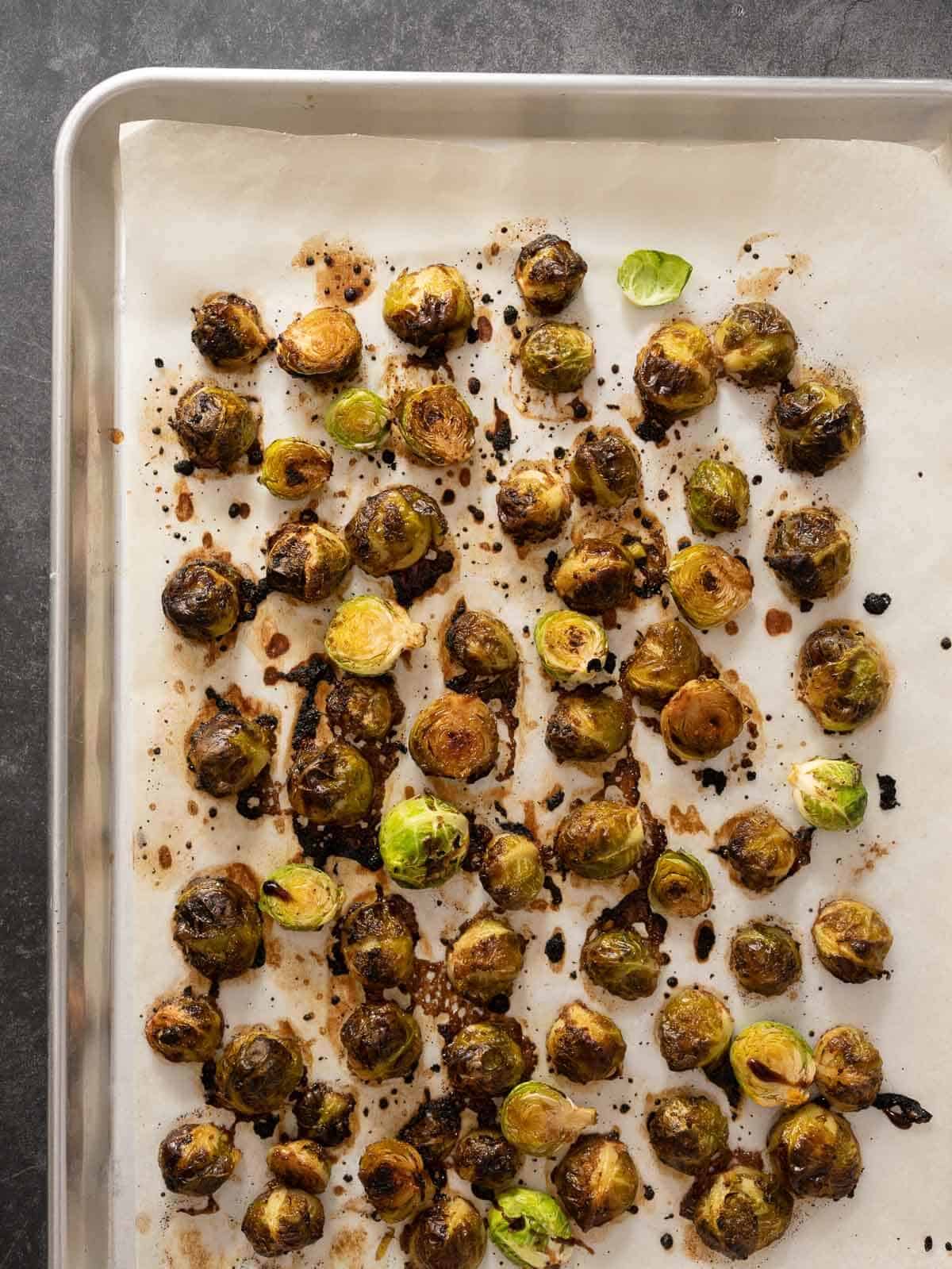 turn the Brussels sprouts halfway.