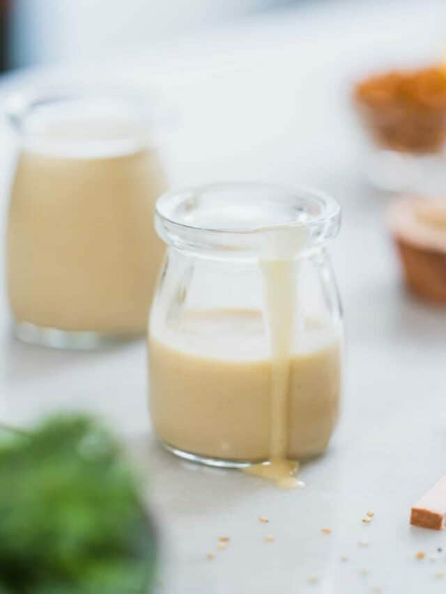 Easy Maple Tahini Dressing for Salad (5-minute Recipe)