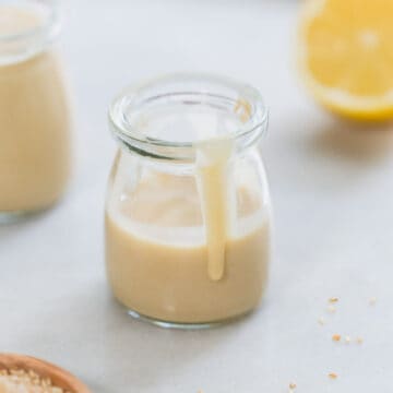 maple tahini dressing featured.