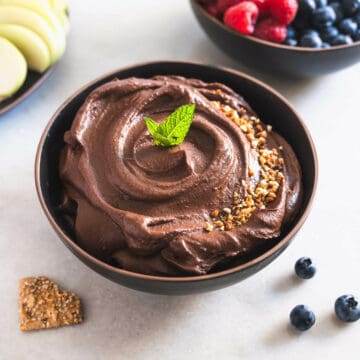 dark chocolate hummus featured.