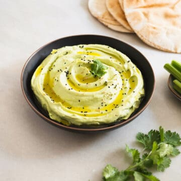 green edamame hummus.