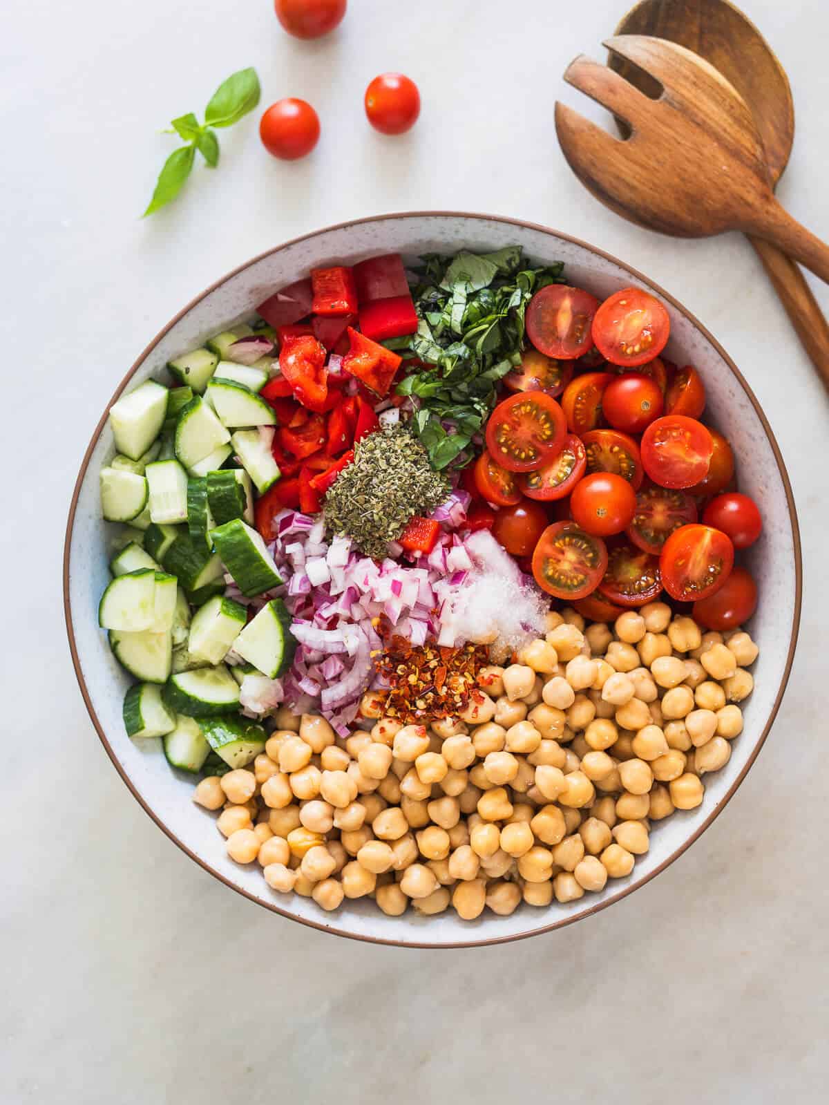 Mediterranean Chickpea Cucumber Salad