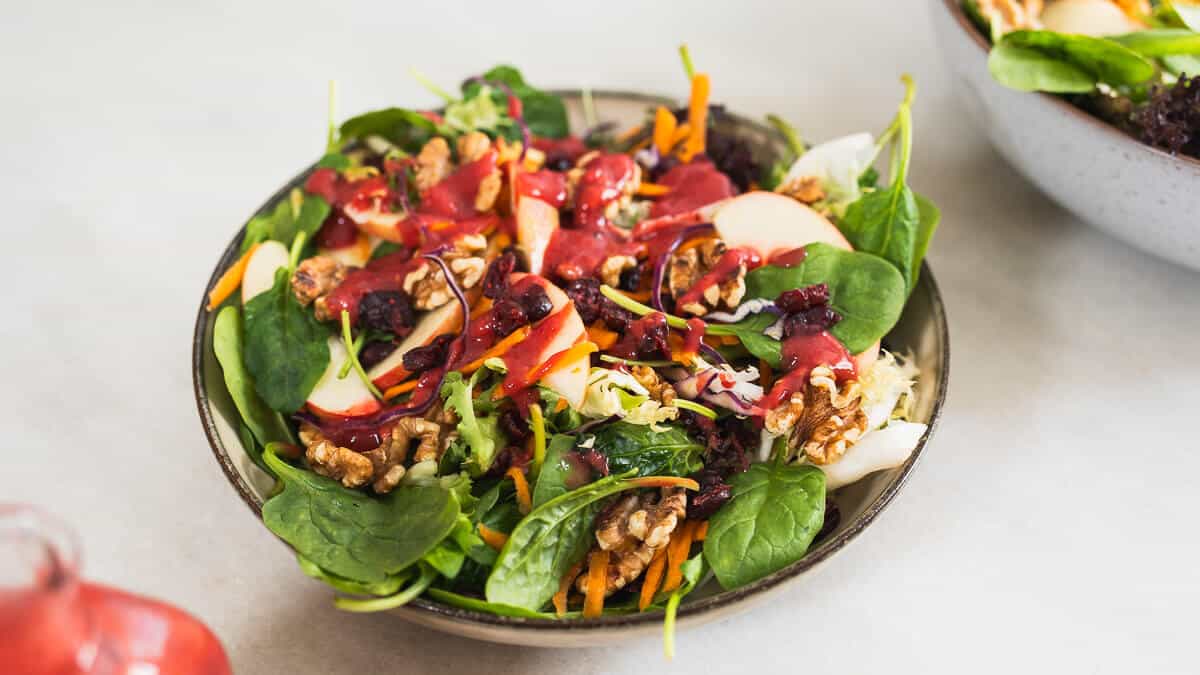 Spinach Apple Walnut Salad