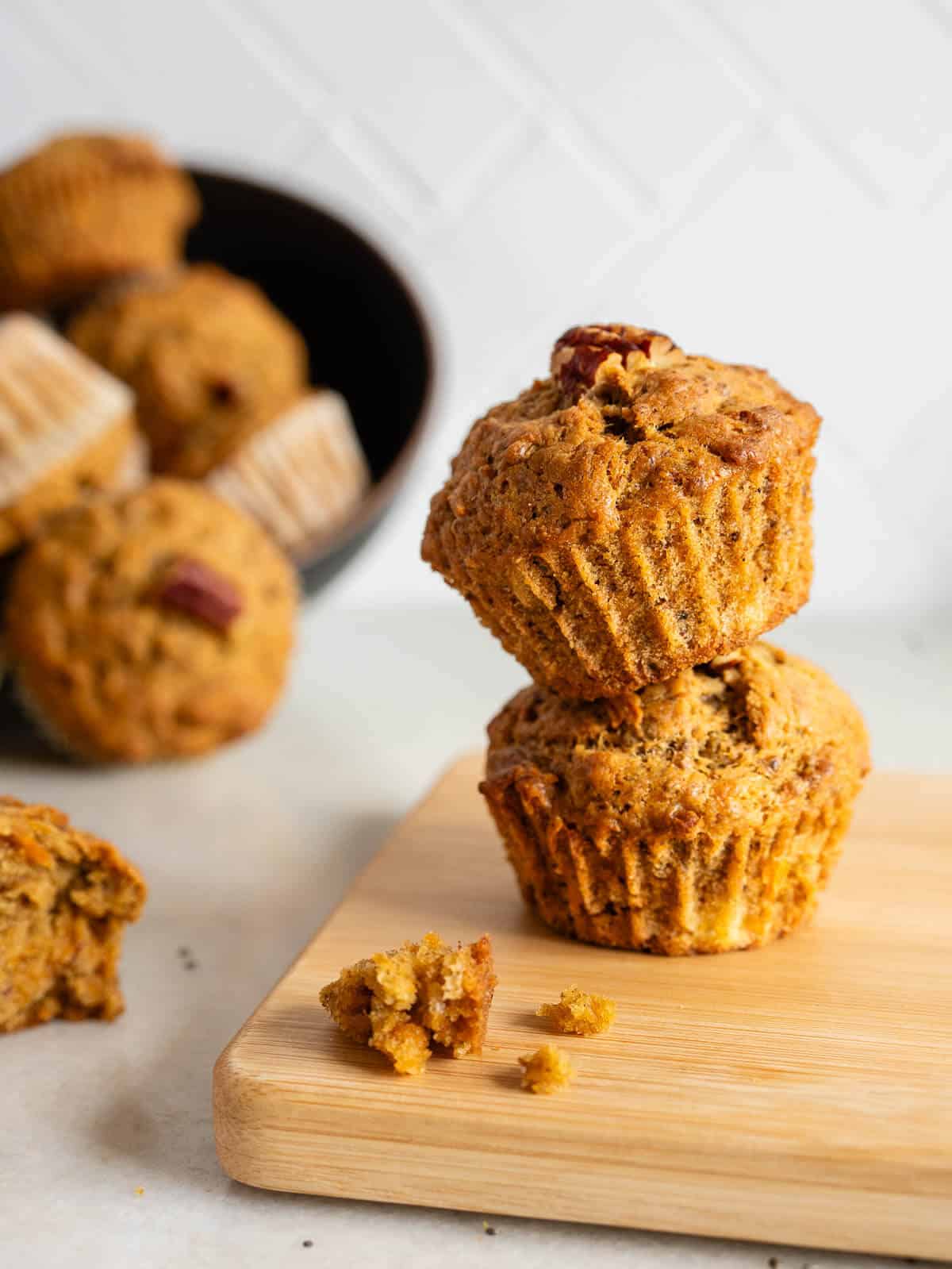 dairy-free banana carrot muffins.