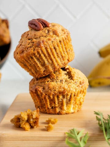 dairy-free banana carrot muffins featured.