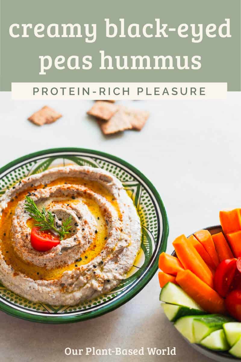 Creamy BlackEyed Peas Hummus (Quick, Easy & GlutenFree)