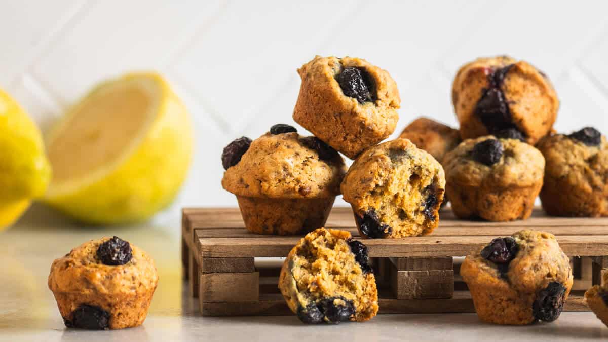 Easy Mini Blueberry Muffins (Back to School)