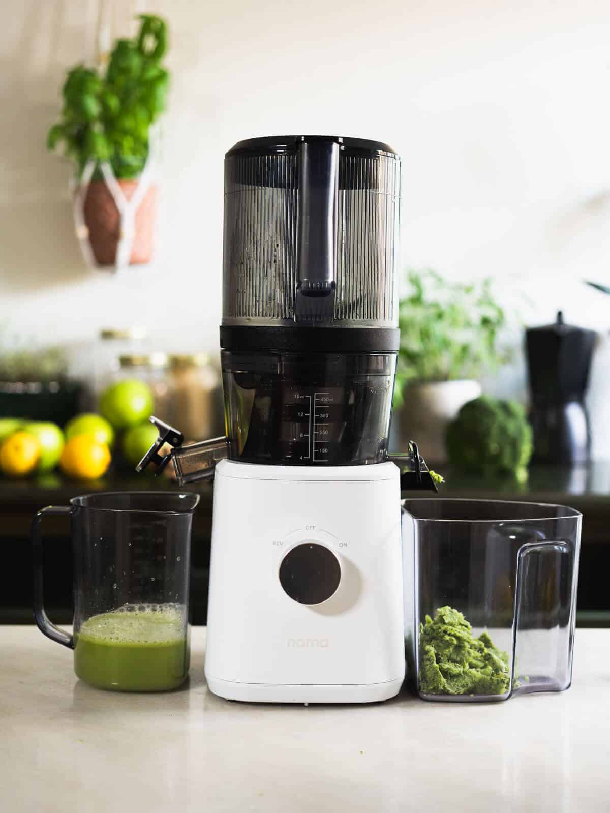juice using a cold-pressed juicer.