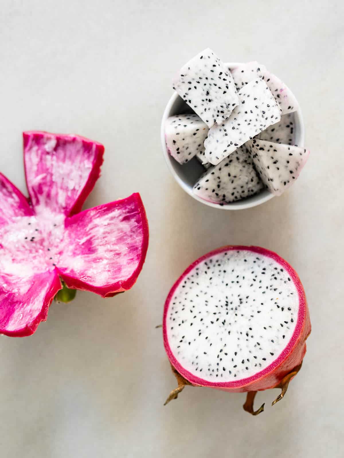 opened dragon fruit.