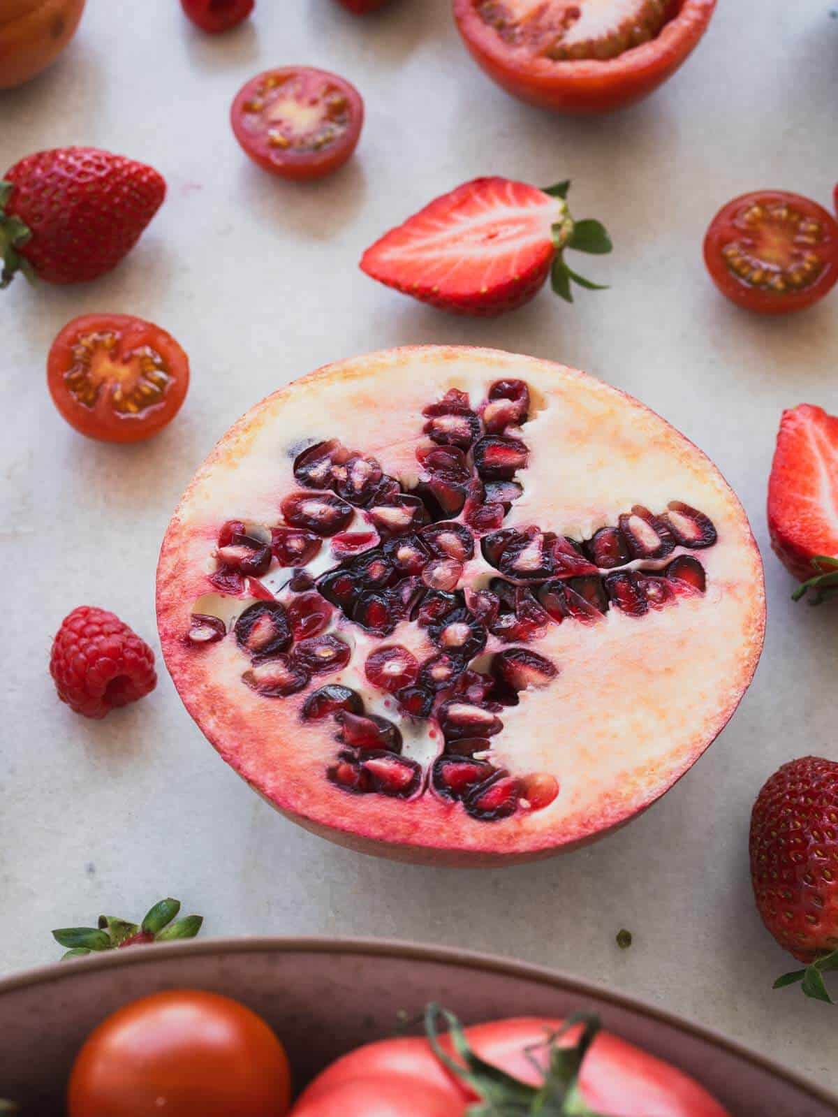 opened pomegranate.