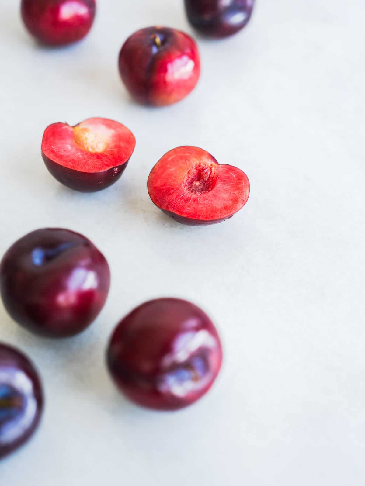 red plums.