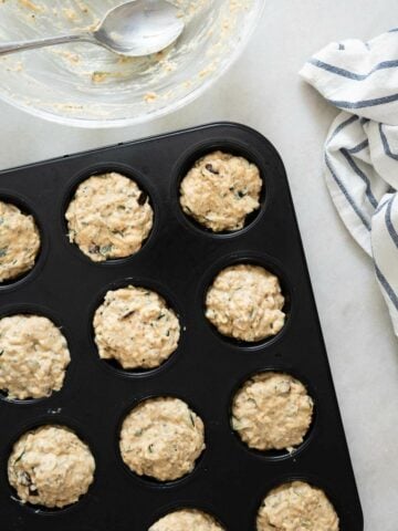 fill the muffin tin.