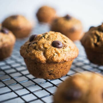 vegan zucchini muffins featured.