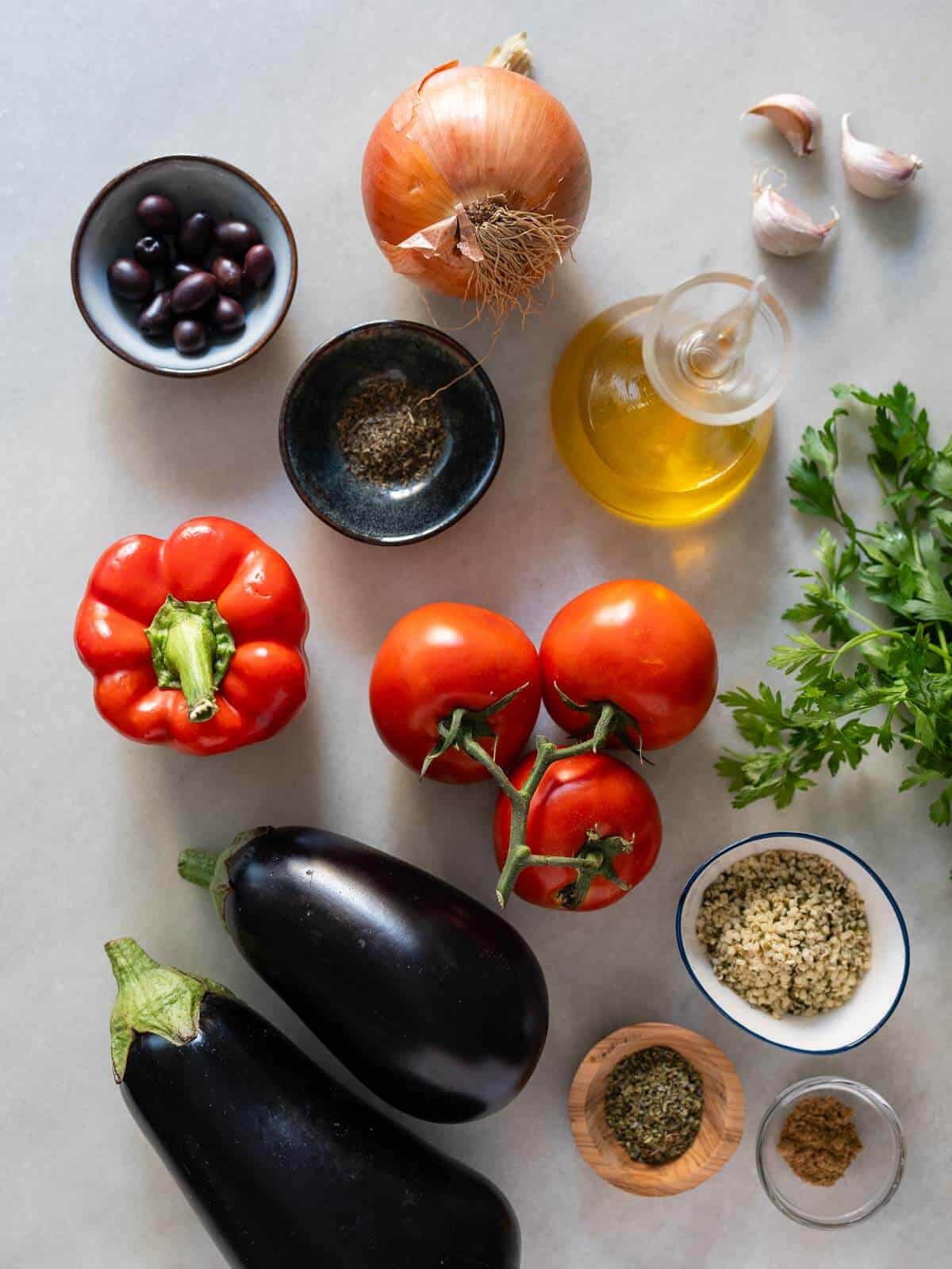 baked stuffed eggplant recipe ingredients.