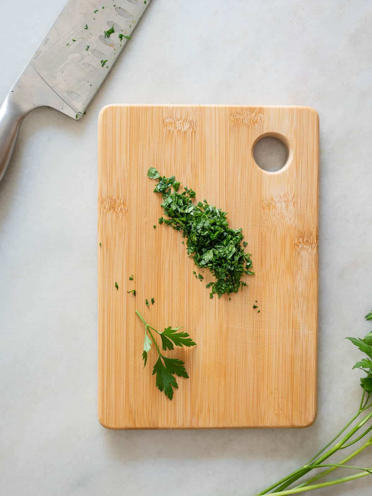 finely chopped parsley.