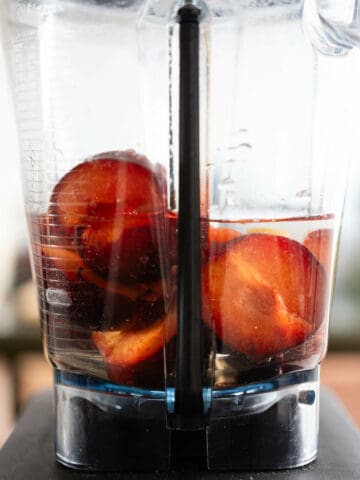add water to the blender.