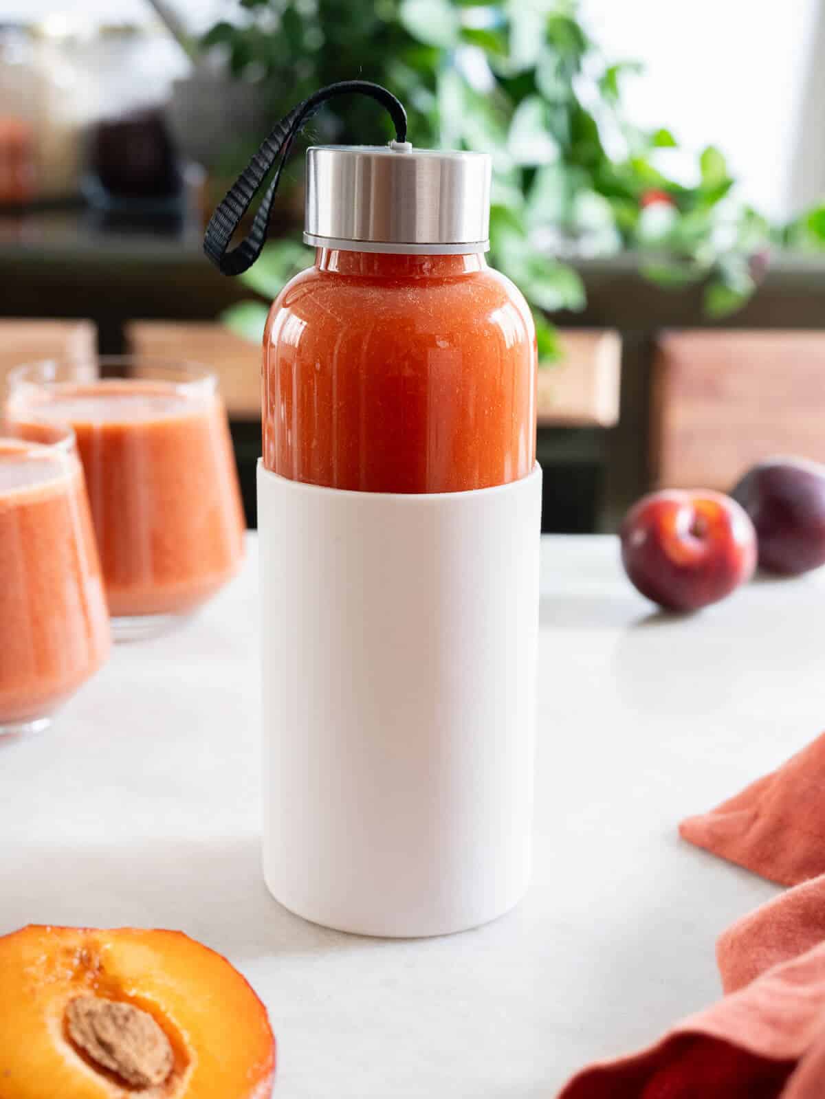 plum juice stored in a BPA-free container.