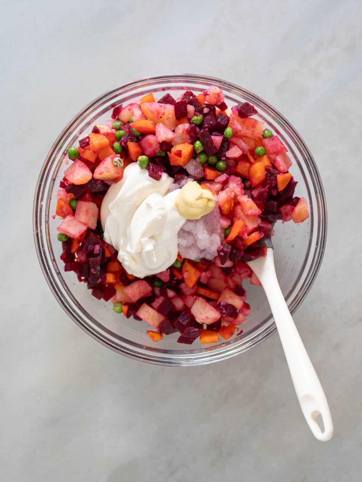Russian Beet Potato Salad (Dominican Style)