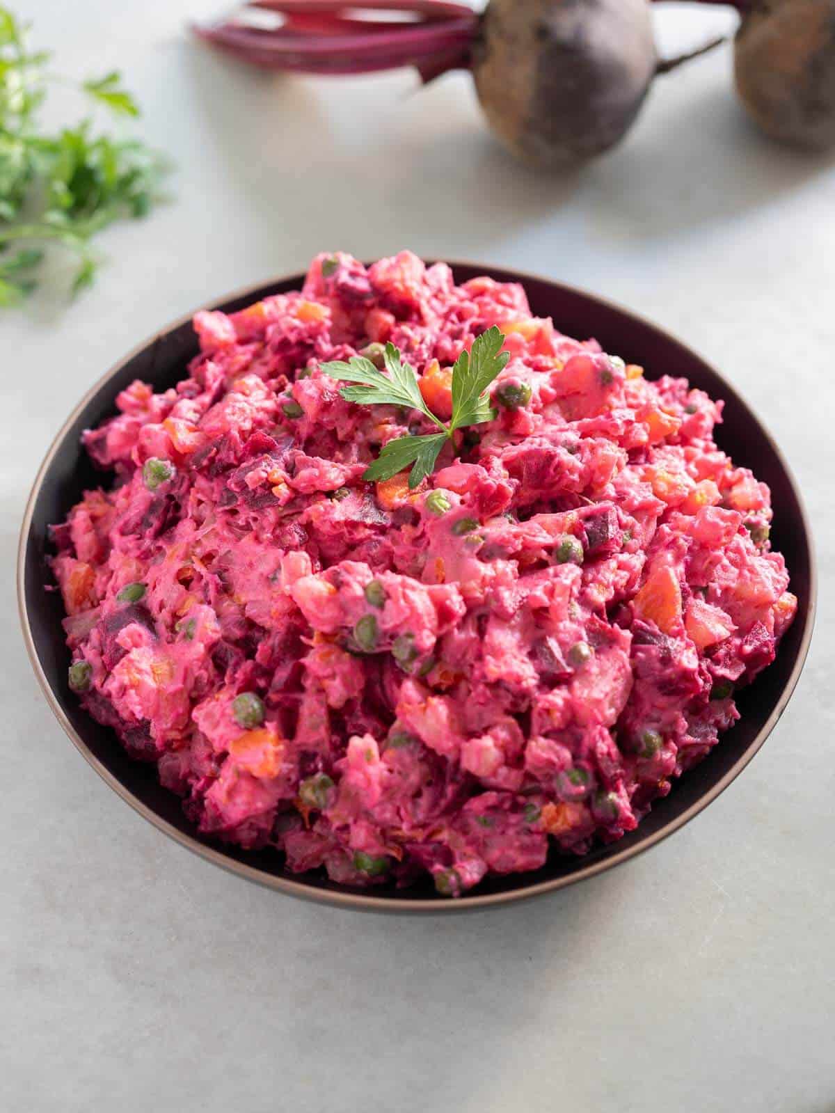 Russian potato beet salad.