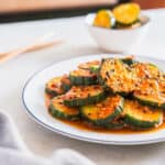 spicy Korean cucumber salad featured.