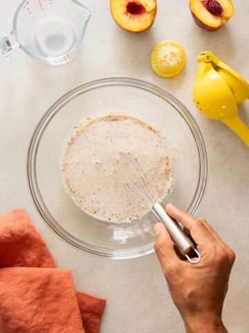 make a flax meal vegan buttermilk mix in a mixing bowl.