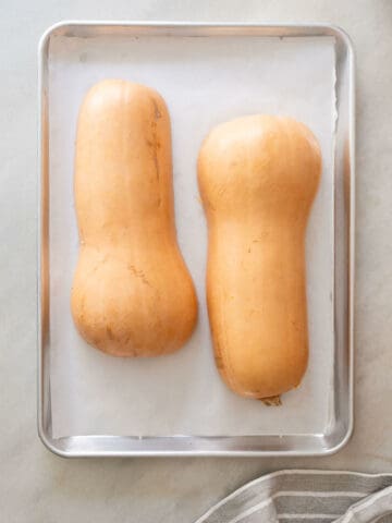 bake butternut squash halves face side down.